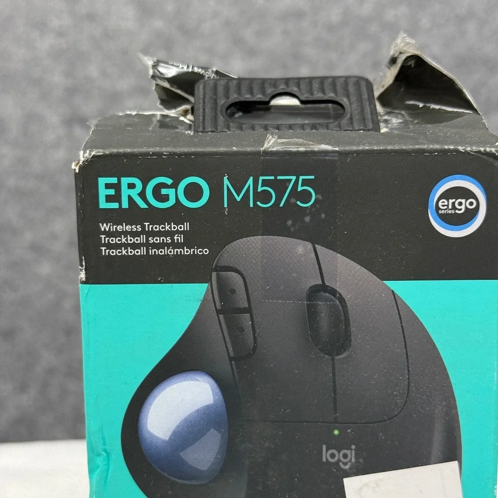 Logitech ERGO M575 Wireless Trackball Mouse‎ Bluetooth USB Graphite 910-005869